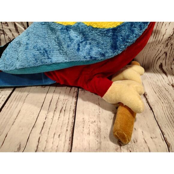 NANCO Parrot On Perch Red Plush Stuffed Animal Toy 2006 22inches Long - Picture 3 of 6